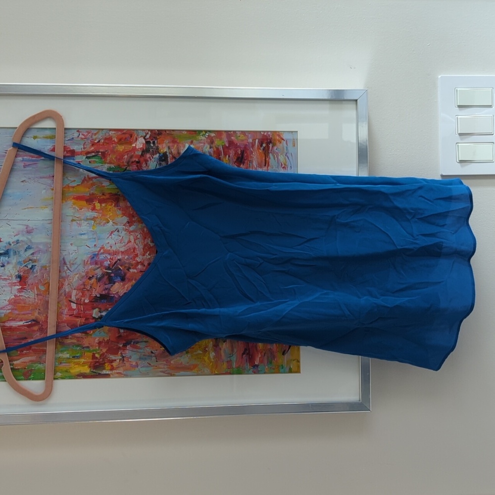 Blue Silk Tank